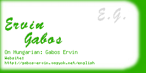 ervin gabos business card